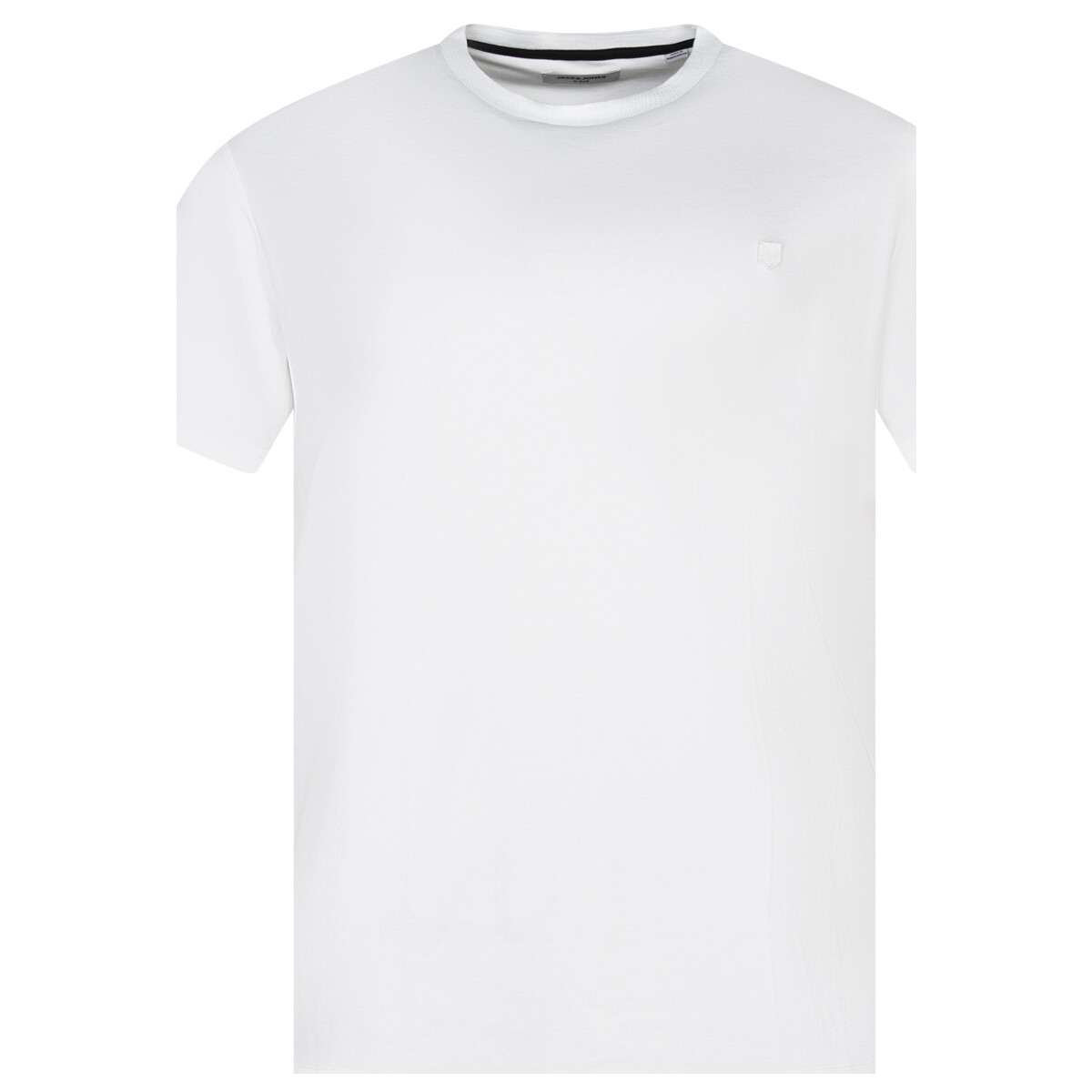 Vêtements Homme T-shirts & Polos Jack & Jones T-shirt col rond JACK & JONES + Blanc