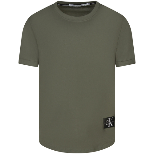 Vêtements Homme T-shirts & Polos Calvin Klein JEANS Strappy T-shirt coton col rond Kaki