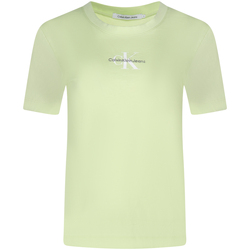 Vêtements Homme T-shirts manches courtes Calvin Klein Jeans T-shirt coton col rond Vert
