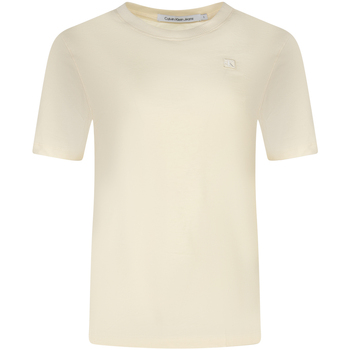 Vêtements Homme T-shirts manches courtes Calvin Klein Jeans T-shirt coton col rond Beige