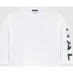 Vêtements Homme T-shirts manches courtes Print Balmain XH1EH015 BB15 Blanc