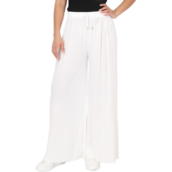 Vêtements Femme Pantalons La Modeuse 71629_P168413 Blanc