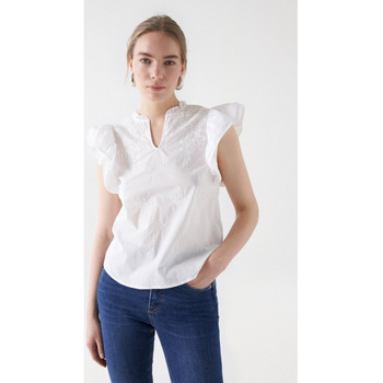 Vêtements Femme Chemises / Chemisiers Salsa - EMBROIDERED DETAIL Blanc