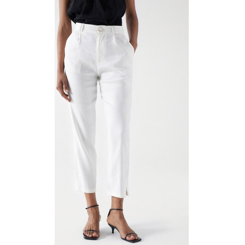 Vêtements Femme Pantalons Salsa - LINEN CHINO Blanc