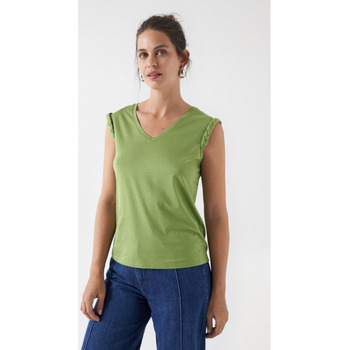 Vêtements Femme T-shirts manches courtes Salsa - BRAIDED DETAILED TOP Vert