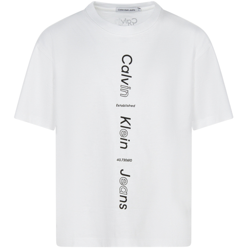 Vêtements Garçon Monogram Wool Blend Dress With Padded Shoulders Calvin Klein Jeans T-shirt coton col Mellantv Multicolore