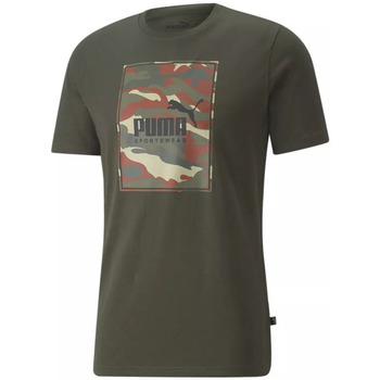 Vêtements T-shirts manches courtes Puma FD BOX LOGO CAMO Vert