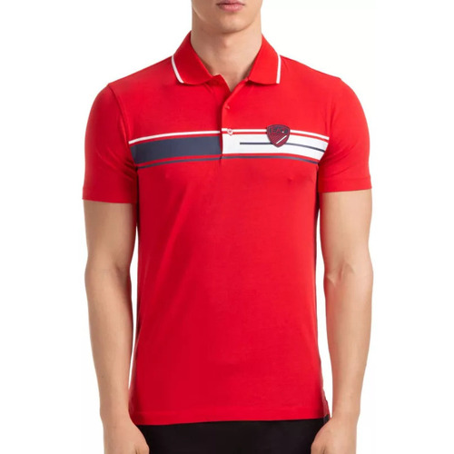 Vêtements Homme T-shirts & Polos trainers armani exchange xdx042 xv338 k659 op white lt goldni Polo Rouge