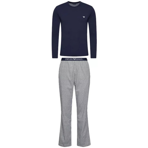 Vêtements Homme Pyjamas / Chemises de nuit trainers armani exchange xdx042 xv338 k659 op white lt goldni Pyjama Bleu