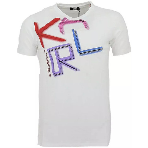 Vêtements Homme Plat : 0 cm Karl Lagerfeld Tee-shirt Blanc