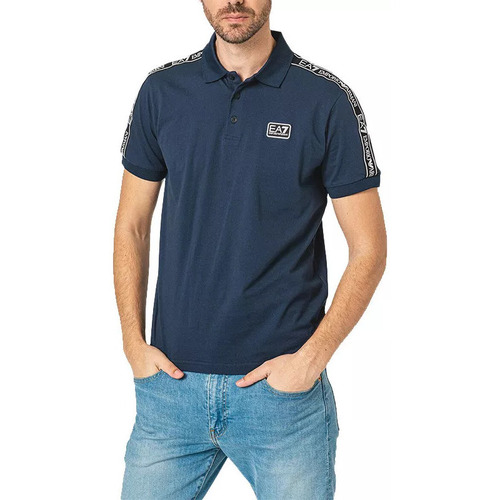 Vêtements Homme T-shirts & Polos emporio armani kids raglan sleeve logo hoodie item Polo Bleu