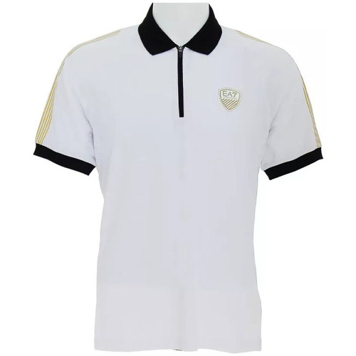 Vêtements Homme T-shirts & Polos Ea7 Emporio Armani crossbody Polo Blanc