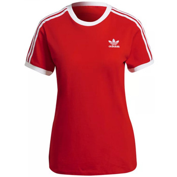 Vêtements Femme T-shirts & Polos adidas Originals 3 STRIPES Rouge