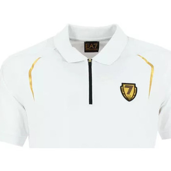 Vêtements Homme T-shirts & Polos trainers armani exchange xdx042 xv338 k659 op white lt goldni Polo Blanc