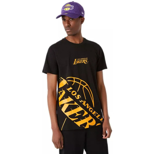 Vêtements Homme T-shirts manches courtes New-Era NBA ENLARGED LOGO LOSLAK Noir