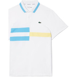 Vêtements Homme T-shirts & Polos Lacoste POLO  TENNIS ULTRA-DRY AVEC RAYURES COLOR-BLOCK Blanc