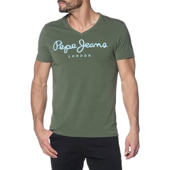 Vêtements Homme T-shirts manches courtes Pepe jeans T-Shirt Original Stretch V PM500373 Vert