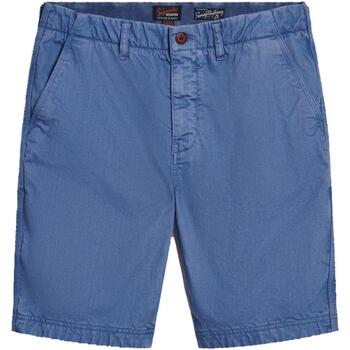 Vêtements Homme Shorts / Bermudas Superdry Officier chino shorts bleu Bleu