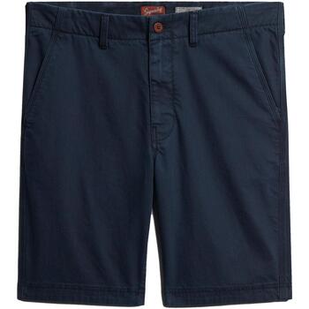 Vêtements Homme Shorts / Bermudas Superdry Officier chino shorts bleu marine Bleu