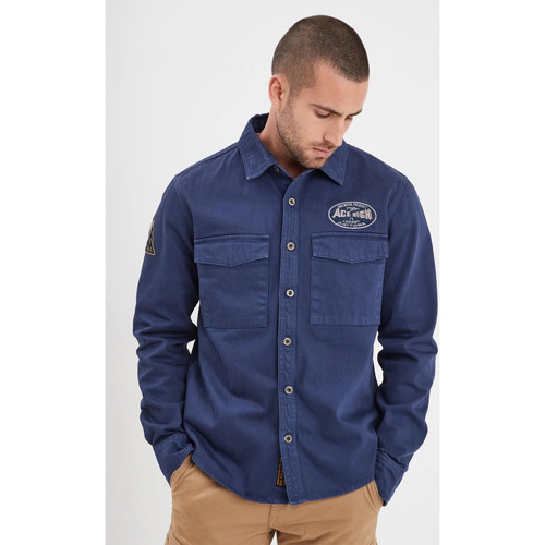 Vêtements Homme Chemises manches longues Daytona SPANDON BULL DENIM BLEU DE CHINE Bleu