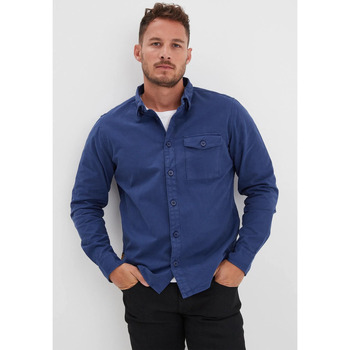 Vêtements Homme Chemises manches longues Daytona VASSAR PRESCOTT TWILL BLEU DE CHINE Bleu