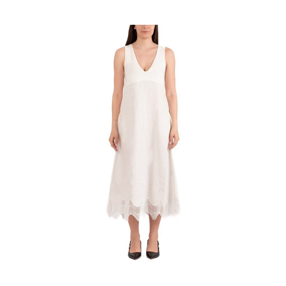 Vêtements Femme Robes Alpha ROBE FEMME Blanc