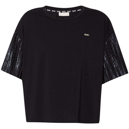 Vêtements Femme Voir toutes les ventes privées Liu Jo T-shirt en coton stretch Noir