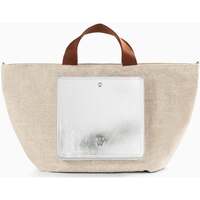 Sacs Femme Cabas / Sacs shopping Vanessa Wu Grand sac cabas Iris à pochette Argenté