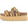 Chaussures Femme Sandales et Nu-pieds Colors of California Couleurs de la Californie sandales para alta raffia Multicolore