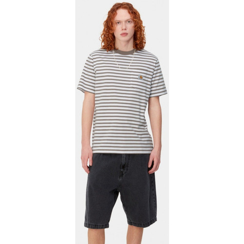 Vêtements Homme pantalon cargo ou pantalon multipoches Carhartt - S/S SEIDLER POCKET T-SHIRT Marron