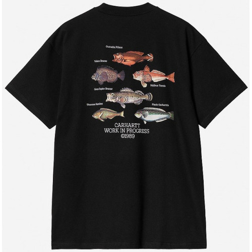 Vêtements Homme T-shirts manches courtes Carhartt - S/S FISH T-SHIRT Noir