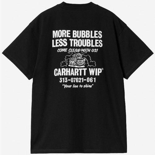 Vêtements Homme T-shirts Aeroreact courtes Carhartt - S/S LESS TROUBLES T-SHIRT Noir