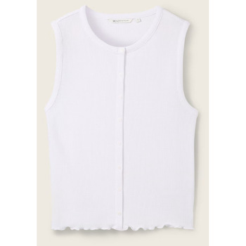 Vêtements Femme Débardeurs / T-shirts sans manche Tom Tailor - Débardeur - blanc Blanc