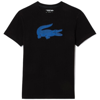Vêtements Homme T-shirts & Polos Lacoste T-SHIRT  SPORT EN JERSEY RESPIRANT IMPRIMÉ CROCODILE Noir