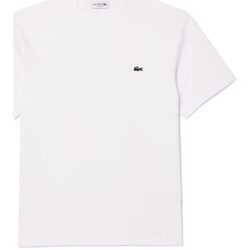 Vêtements Homme T-shirts & Polos Lacoste T-SHIRT  CLASSIC FIT EN JERSEY DE COTON BLANC Blanc