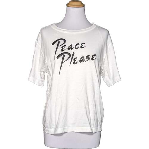Vêtements Femme T-shirts & Polos Monki top manches courtes  34 - T0 - XS Blanc Blanc