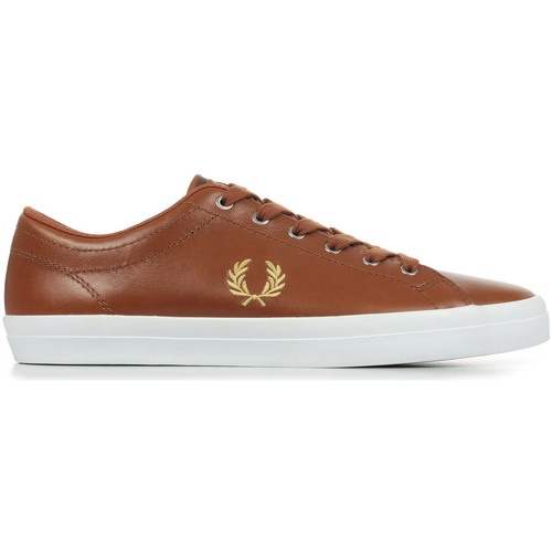Chaussures Homme Baskets mode Fred Perry Baseline Leather Marron