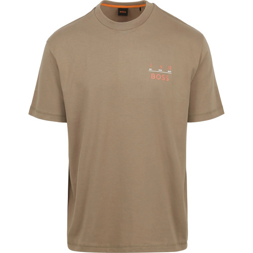 Vêtements Homme T-shirts & Polos BOSS T-shirt Backprint Marron Clair Marron