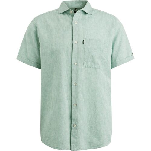 Vêtements Homme Chemises manches longues Vanguard Chemise Short Sleeve De Lin Vert Vert