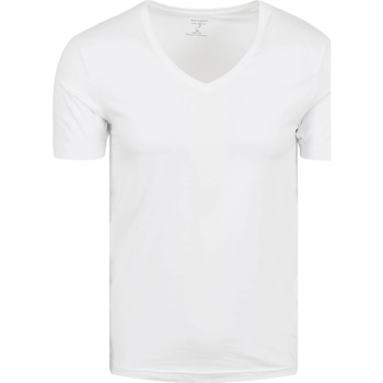 Vêtements Homme T-shirts manches courtes Olymp T-Shirt  col V profond Blanc