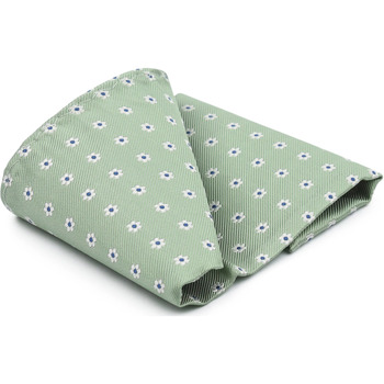 Vêtements Homme Cravates et accessoires Suitable Pochette de Costume Soie Vert Print Flower Vert