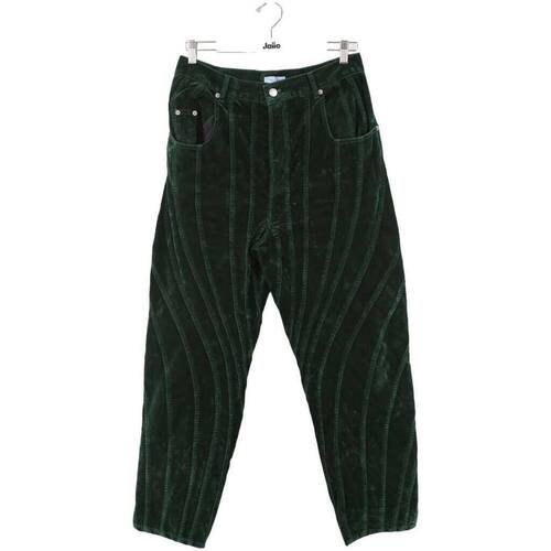 Vêtements Femme Pantalons Mugler Pantalon droit en velours en coton Vert