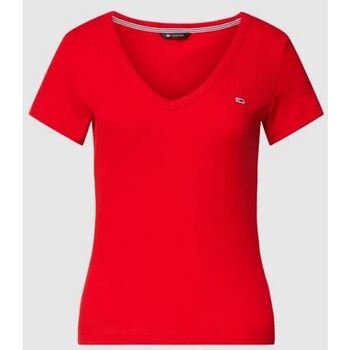 Vêtements Femme T-shirts & Polos Tommy Jeans Haut Femme  XNL Deep Crimson rouge col Rouge