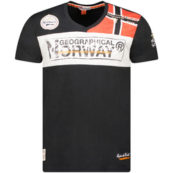 Vêtements Homme T-shirts manches courtes Geographical Norway SX1130HGN-Black Noir