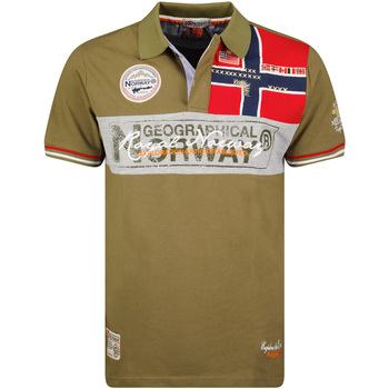Vêtements Homme Polos manches courtes Geographical Norway SX1132HGN-Kaki Vert