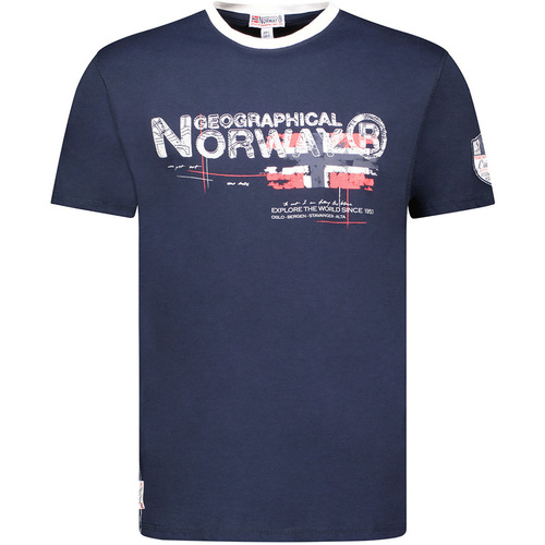 Vêtements Homme T-shirts manches courtes Geographical Norway SY1450HGN-Navy Marine