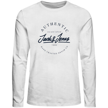 Vêtements Garçon T-shirts manches longues Jack & Jones 12218637 Blanc