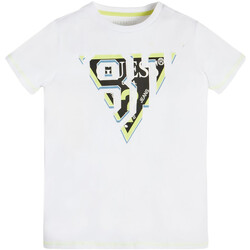 Vêtements Garçon T-shirts manches courtes Guess G-L3RI06K8HM0 Blanc