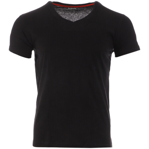 Vêtements Homme T-shirts manches courtes Schott SC-BASICVNECK Noir