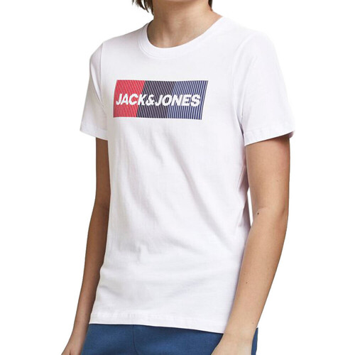Vêtements Garçon T-shirts manches courtes Jack & Jones 12152730 Blanc